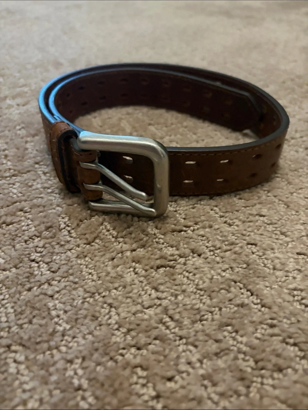 Boys brown leather belt